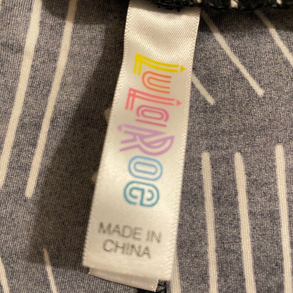 LuLaRoe Black and White Striped Leggings